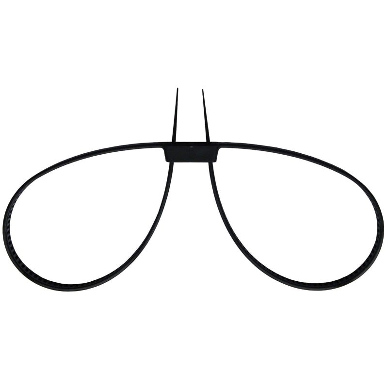 MGTECH 10 قطع أصفاد بلاستيكية، أصفاد نايلون ثقيلة، أصفاد شرطة مزدوجة مرنة، 27.5 بوصة، 250 رطل، أسود - Image 2